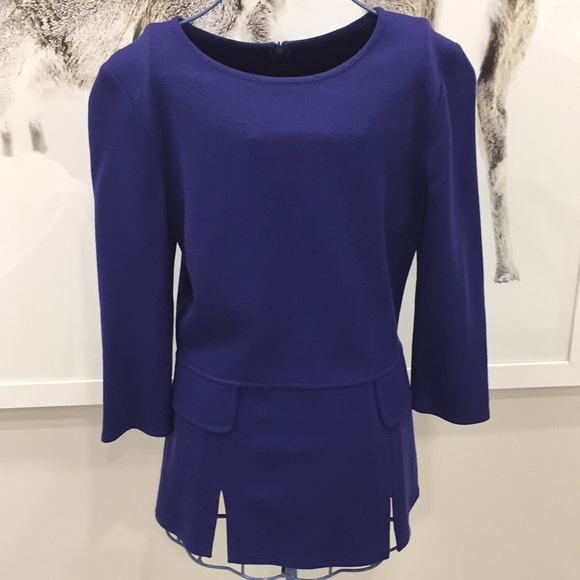 St. John Collection Milano Knit Peplum top - Picture 1 of 3